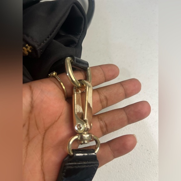 Kate Spade New York Black Nylon Carmen Shoulder Crossbody Foldover Satchel Bag - Picture 7 of 11